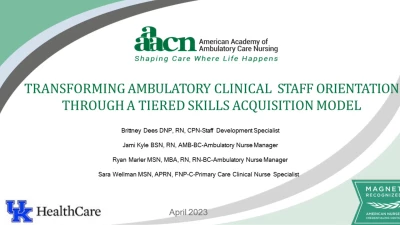 Transforming Ambulatory Care Clinical Staff Orientation through a Tiered Skills Acquisition Model icon