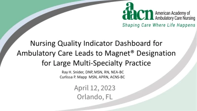 Nursing Quality Indicator Dashboard for Ambulatory Care Leads to Magnet® Designation for Large Multi-Specialty Practice icon