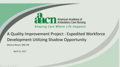 A Quality Improvement Project: Expedited Workforce Development Utilizing Shadow Opportunity icon