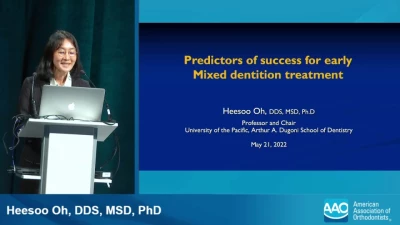 2022 AAO Annual Session - Predictors of Success for Early Mixed Dentition Treatment icon