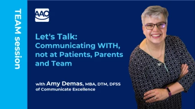 Let’s Talk:  Communicating WITH, Not AT Patients, Parent, and Teammates icon