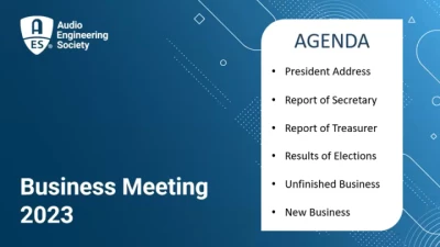 AES 2023 Annual Business Meeting icon
