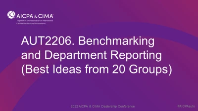 Benchmarking and Department Reporting (Best Ideas from 20 Groups) icon