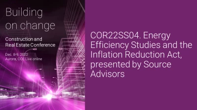 Energy Efficiency Studies and the Inflation Reduction Act, presented by Source Advisors icon