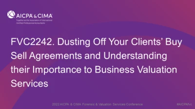 Dusting Off Your Clients’ Buy Sell Agreements and Understanding their Importance to Business Valuation Services icon