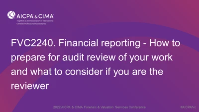 Financial reporting - How to prepare for audit review of your work and what to consider if you are the reviewer icon