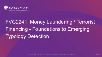 Money Laundering / Terrorist Financing - Foundations to Emerging Typology Detection icon