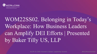 Belonging in Today’s Workplace: How Business Leaders can Amplify DEI Efforts, presented by Baker Tilly US, LLP icon
