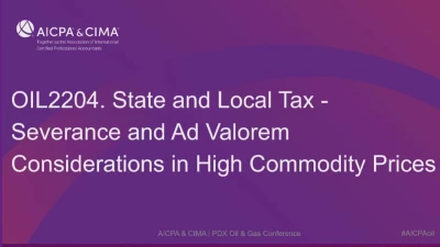 State and Local Tax - Severance and Ad Valorem Considerations in High Commodity Prices icon