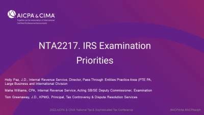 IRS Examination Priorities icon