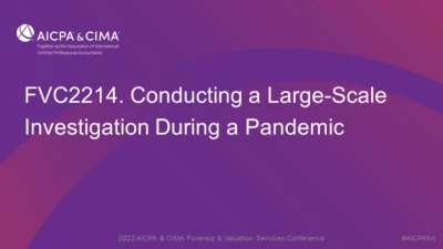 Conducting a Large-Scale Investigation During a Pandemic icon