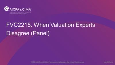 When Valuation Experts Disagree (Panel) icon