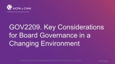Key Considerations for Board Governance in a Changing Environment icon