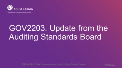 Update from the Auditing Standards Board icon