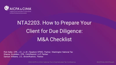 How to Prepare Your Client for Due Diligence: M&A Checklist icon