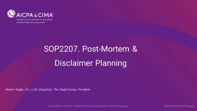 Post-Mortem & Disclaimer Planning icon