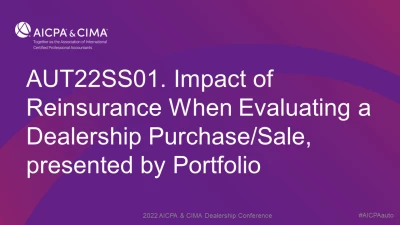 Impact of Reinsurance When Evaluating a Dealership Purchase/Sale, presented by Portfolio icon