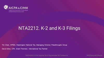 K-2 and K-3 Filings icon
