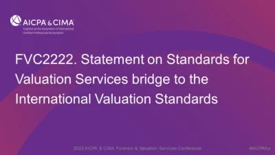 Statement on Standards for Valuation Services bridge to the International Valuation Standards icon