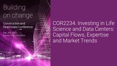 Investing in Life Science and Data Centers: Capital Flows, Expertise and Market Trends icon