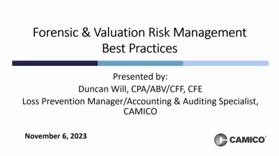 Best Practices for Preventing Business Valuation, Forensic, and Litigation Support Claims icon