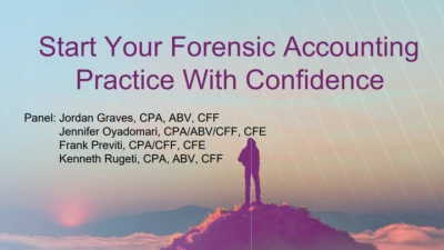 Start Your Forensic Accounting Practice With Confidence icon
