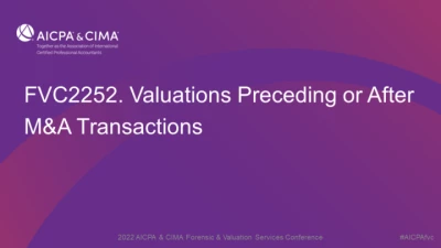 Valuations Preceding or After M&A Transactions icon