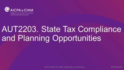 State Tax Compliance and Planning Opportunities icon