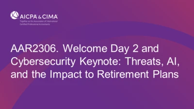 Welcome Day 2 and Cybersecurity Keynote: Threats, AI, and the Impact to Retirement Plans icon