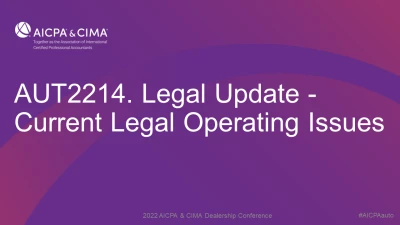 Legal Update- Current Legal Operating Issues icon