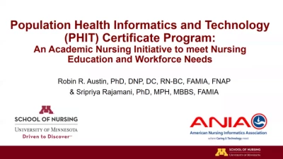 Population Health Informatics and Technology Certificate Program: An Academic Nursing Initiative to Meet Nursing Education and Workforce Needs icon