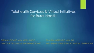 Telehealth Services & Virtual Initiatives for Rural Health icon