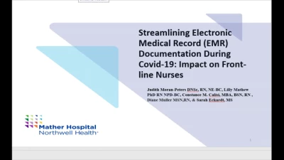 Streamlining Electronic Medical Record (EMR) Documentation during COVID-19 Surge: Impact on Front-Line Nurses icon