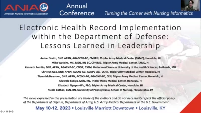 Facets of Electronic Health Record Implementation within the Department of Defense: Lessons Learned in Leadership icon