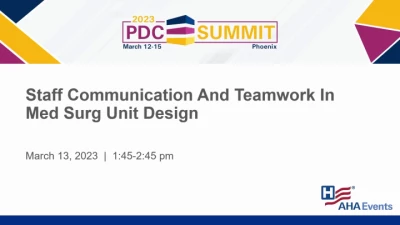 Impact on Staff Communication and Teamwork In Med-Surg Unit Design at Indiana University Health icon