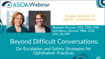 Beyond Difficult Conversations: De-Escalation and Safety Strategies for Ophthalmic Practices