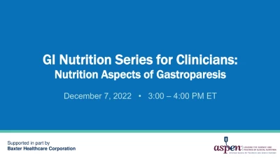 Nutrition Aspects of Gastroparesis icon