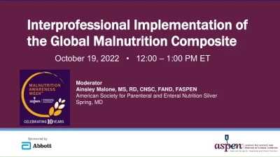 Interprofessional Implementation of the Global Malnutrition Composite Score icon