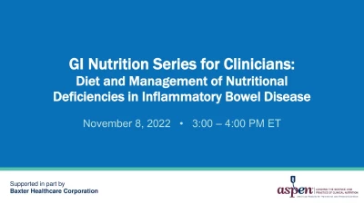 Diet and Management of Nutritional Deficiencies in Inflammatory Bowel Disease icon