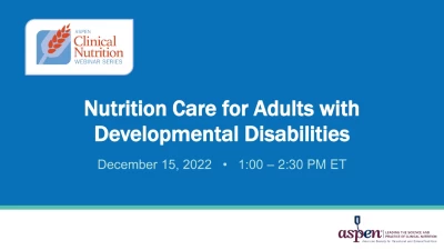Nutrition Care for Adults with Developmental Disabilities icon