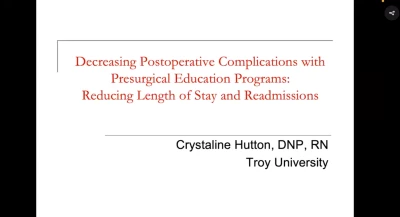 Decreasing Post-Operative Complications with Presurgical Education Programs: Reducing Lengths of Stay and Readmissions icon