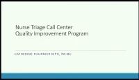 Nurse Triage Call Center Quality Improvement Program icon