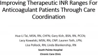 Improving Therapeutic INR Range for Anticoagulant Patients through Care Coordination icon