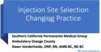 Injection Site Selection – Changing Practice icon
