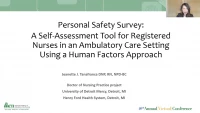 Personal Safety Survey: A Self-Assessment Tool for Registered Nurses in an Ambulatory Care Setting Using a Human Factors Approach icon