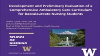 Development and Preliminary Evaluation of a Comprehensive Ambulatory Care Curriculum for Baccalaureate Nursing Students icon