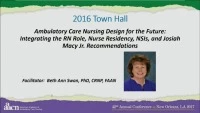 Ambulatory Care Nursing Design for the Future: Integrating the RN Role, Nurse Residency, NSIs, and Josiah Macy Jr. Recommendations icon