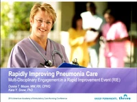 Rapidly Improving Pneumonia Care: Multi-Disciplinary Engagement in a Rapid Improvement Event (RIE) icon
