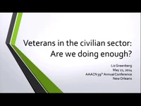 Veterans in the Civilian Sector: Are We Doing Enough? icon