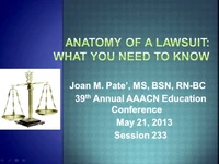 Special In-Brief Session: Anatomy of a Lawsuit: What You Should Know icon